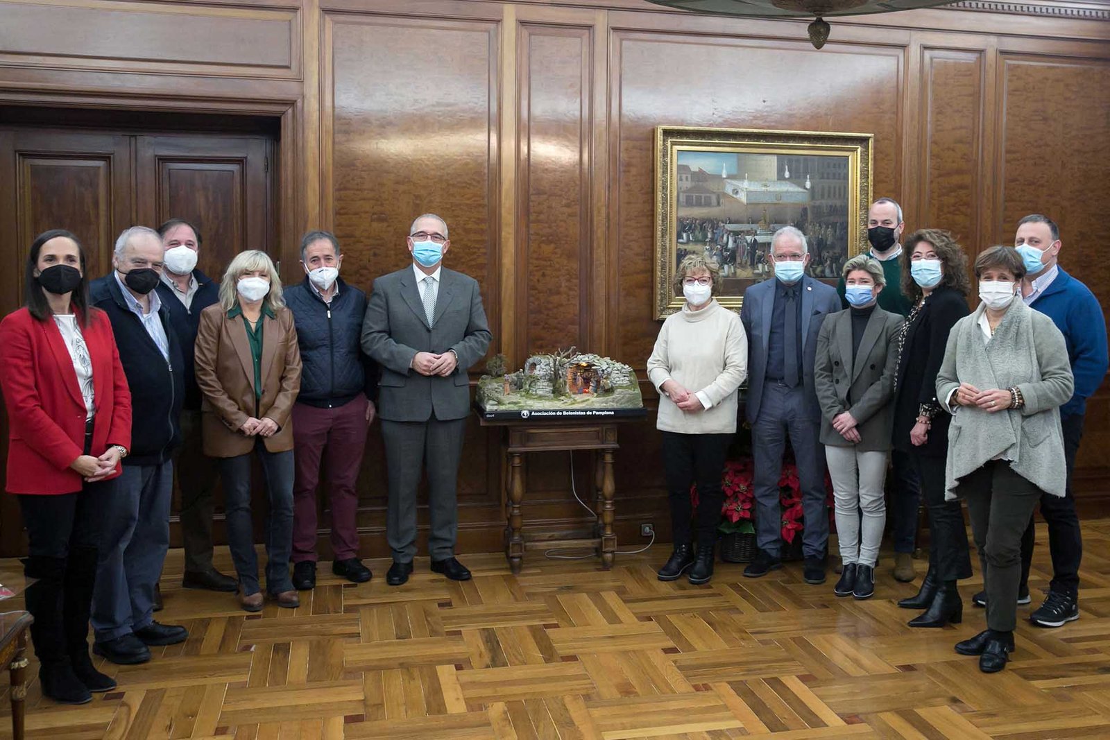 El belén del despacho del Alcalde se ambienta este año en un refugio típico del valle de Etxauri