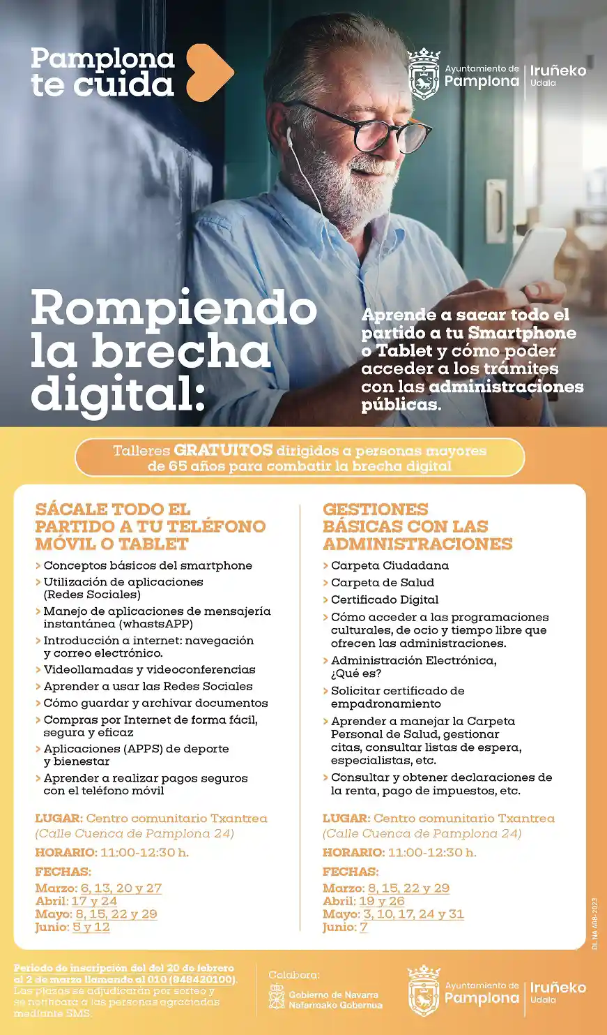 Abierta la inscripción para los talleres gratuitos ‘Rompiendo la brecha digital’, que ayudan a las personas mayores a sacar el máximo partido al móvil y a la tablet