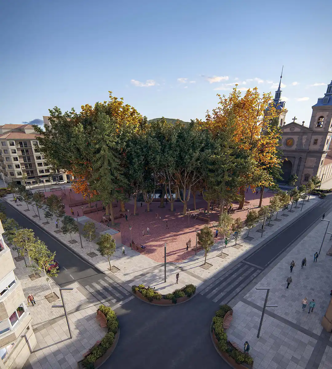 El Ayuntamiento licita las obras del proyecto de aparcamiento de la calle Sangüesa y la reurbanización de la plaza de la Cruz que está previsto que comiencen en julio