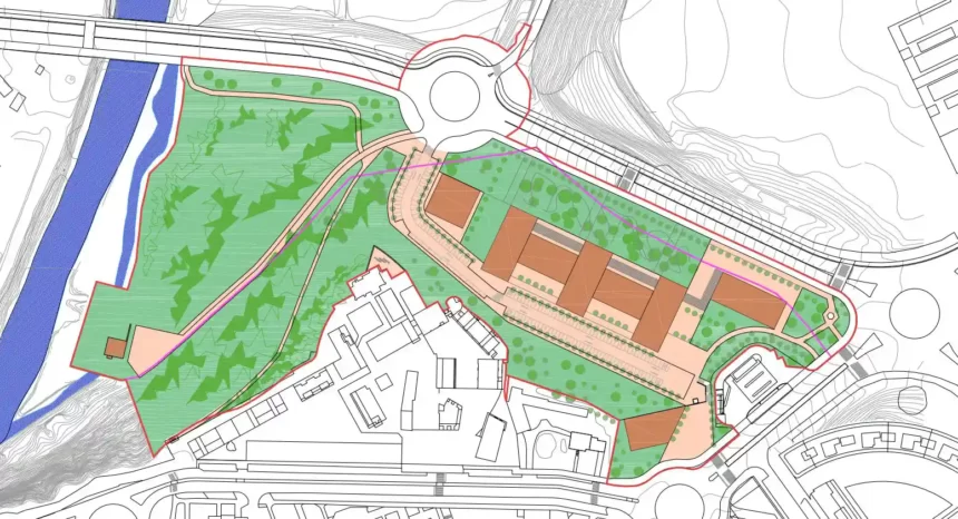 El Plan de Conjunto Pamplona – Barañáin para el paraje de Elizpea prevé un nuevo parque urbano en el entorno del molino de Ilundáin y una nueva rotonda en la calle Miluze